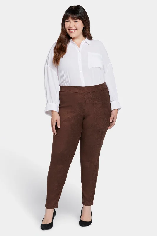 Soft Wear Basic Legging Pants In Plus Size - Dark Chocolate