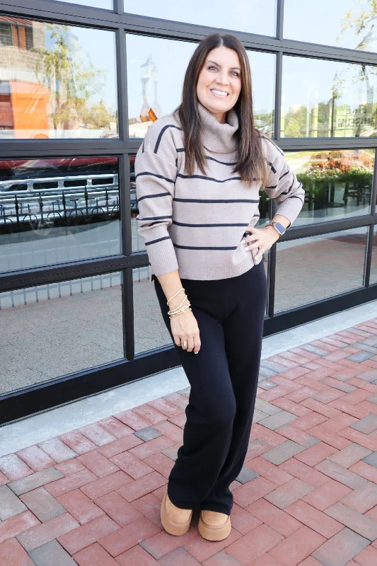 Cozy Fitting Cozy Casual Pants- Black