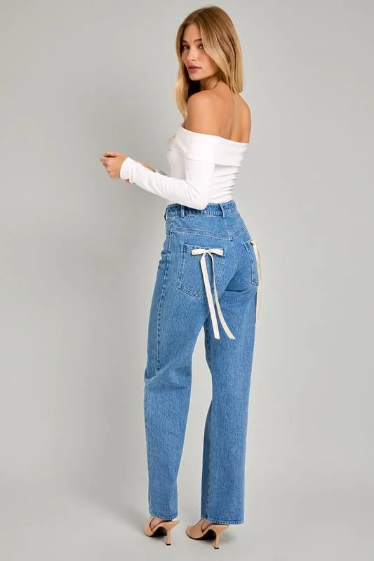 Easy Chic Wear Be Yours Bow Denim