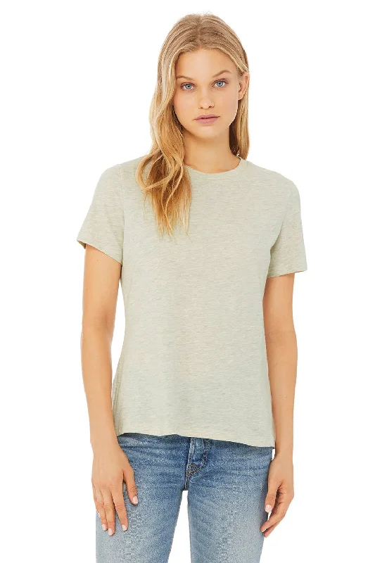 Nightclub Style Bella + Canvas Womens CVC Short Sleeve Crewneck T-Shirt - Heather Prism Natural