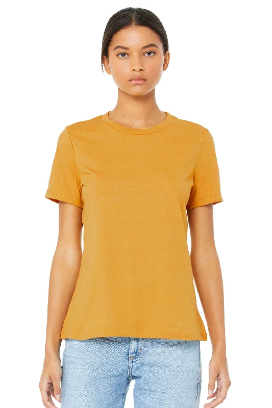 Classic Color Bella + Canvas Womens Relaxed Jersey Short Sleeve Crewneck T-Shirt - Mustard Yellow Classic Color Bella + Canvas Womens Relaxed Jersey Short Sleeve Crewneck T-Shirt - Mustard Yellow