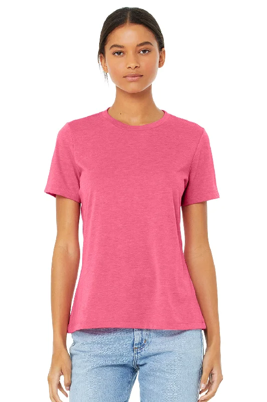 Versatile Style Bella + Canvas Womens Short Sleeve Crewneck T-Shirt - Charity Pink