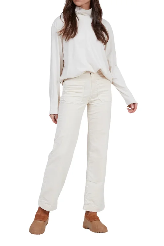 Classic Brighton Wide Leg Cord in Bone