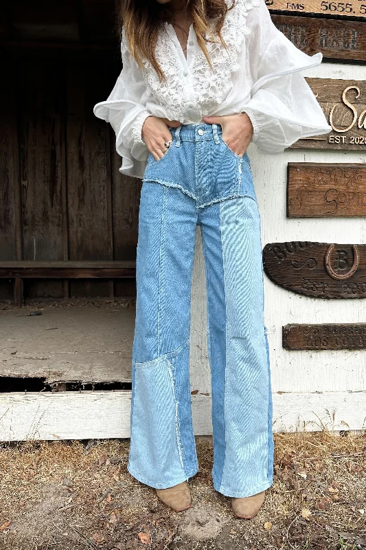 Trendy Items Britney Patchwork Denim Jeans