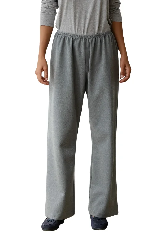 French Retro Flannel Simple Pant in Heather Grey