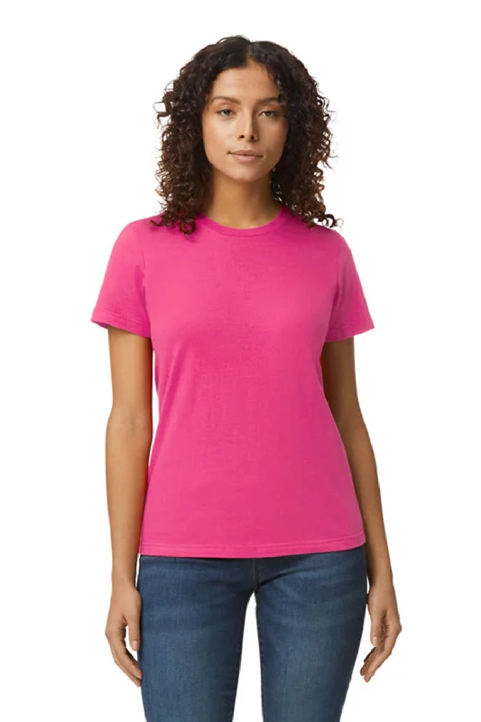 All-Day Style Gildan Womens Softstyle Short Sleeve Crewneck T-Shirt - Heliconia Pink