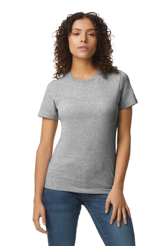 Everyday Outfits Gildan Womens Softstyle Short Sleeve Crewneck T-Shirt - Sport Grey