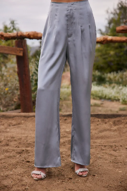 Carefree Style Halley Blue Satin Trousers