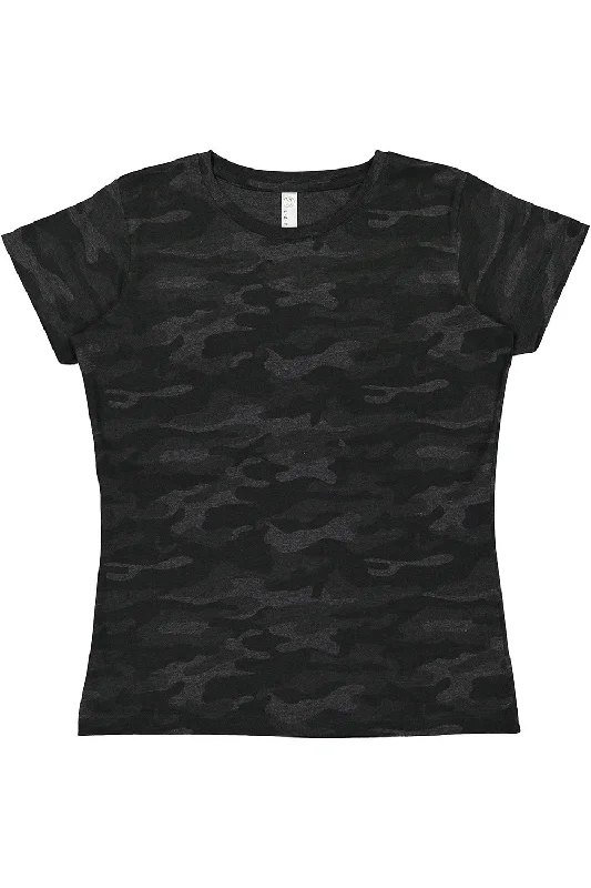 Minimal Classic LAT Womens Fine Jersey Short Sleeve Crewneck T-Shirt - Storm Camo