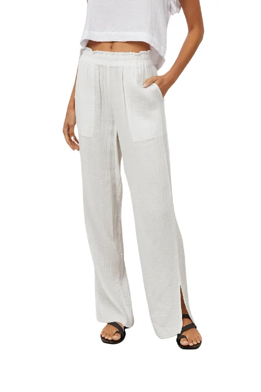 Exquisite Embroidery Leon Pants in White