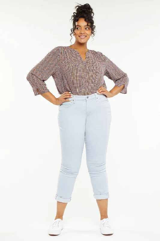 Warm Chic Margot Girlfriend Pants In Plus Size - Arctic Ice