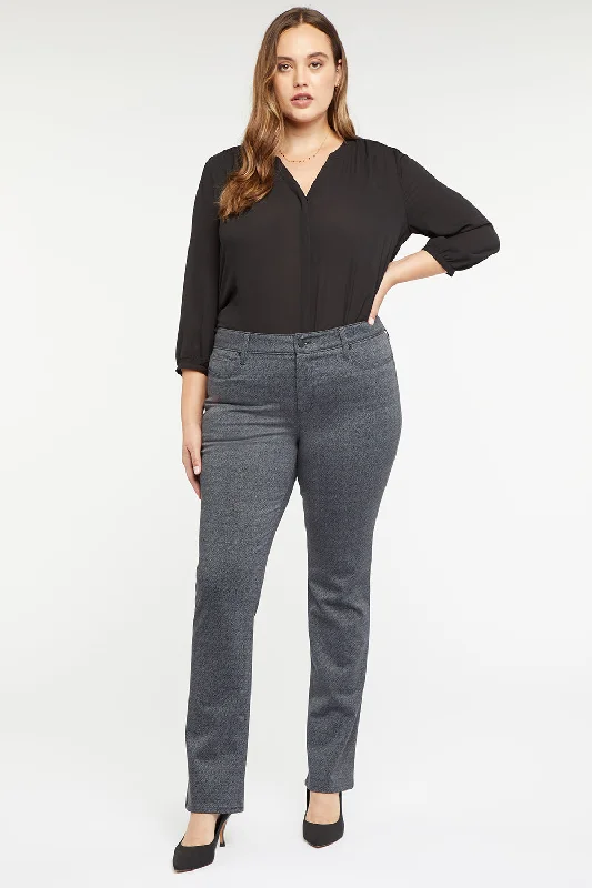 Trendy Layers Marilyn Straight Pants In Plus Size - Lyon Herri