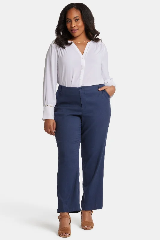 Relaxed Fits Marilyn Straight Pants In Plus Size - Oxford Navy
