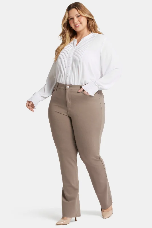 Cozy Fashion Trends Marilyn Straight Pants In Plus Size - Saddlewood
