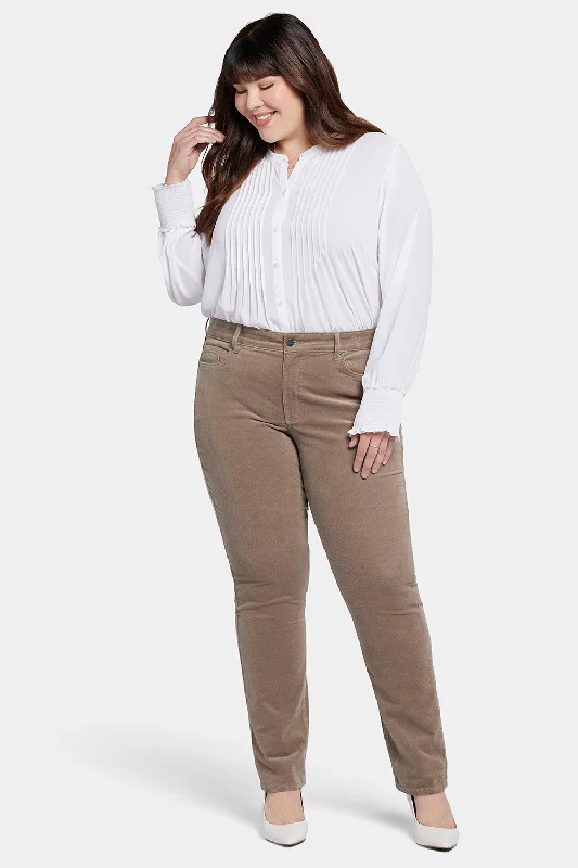 Windbreaker fashion Marilyn Straight Pants In Plus Size - Saddlewood