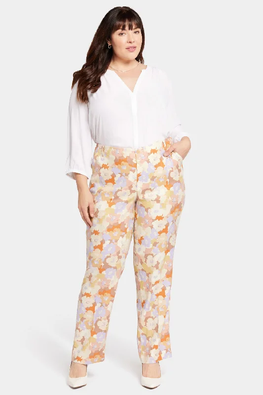 Versatile Comfort Marilyn Straight Pants In Plus Size - Sunset Grove