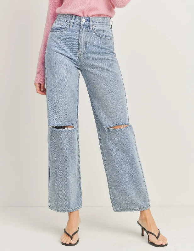 Goddess Style Marin Slit Knee Skater Jeans