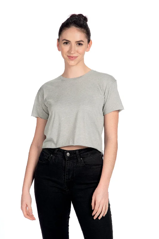 Personalized Design Next Level Womens Festival Cali Crop Short Sleeve Crewneck T-Shirt - Heather Grey Personalized Design Next Level Womens Festival Cali Crop Short Sleeve Crewneck T-Shirt - Heather Grey
