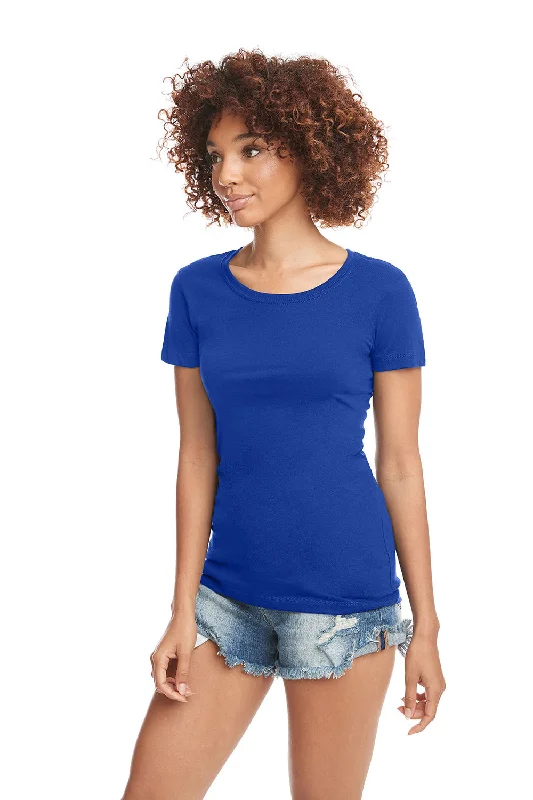 Floral Prints Next Level Womens Ideal Jersey Short Sleeve Crewneck T-Shirt - Royal Blue Floral Prints Next Level Womens Ideal Jersey Short Sleeve Crewneck T-Shirt - Royal Blue