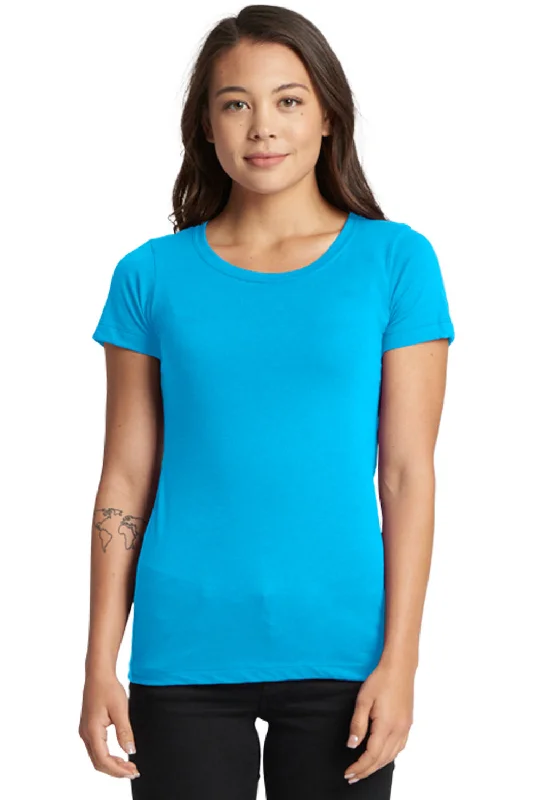 Cute Design Next Level Womens Ideal Jersey Short Sleeve Crewneck T-Shirt - Turquoise Blue Cute Design Next Level Womens Ideal Jersey Short Sleeve Crewneck T-Shirt - Turquoise Blue