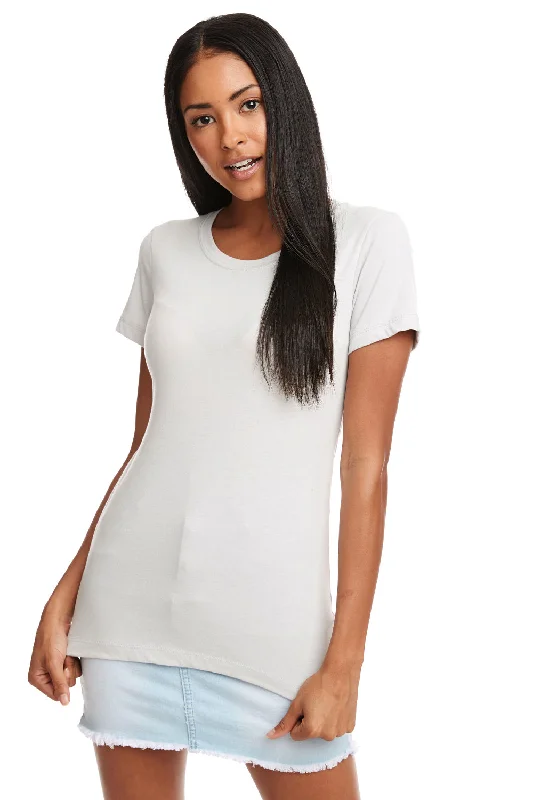 Leisure Sports Next Level Womens Ideal Jersey Short Sleeve Crewneck T-Shirt - Silver Grey