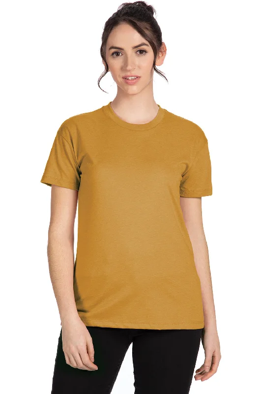 Trends Next Level Womens Relaxed CVC Short Sleeve Crewneck T-Shirt - Antique Gold