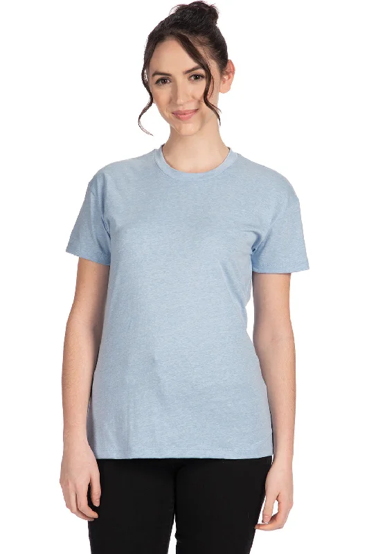 Luxury Classic Next Level Womens Relaxed CVC Short Sleeve Crewneck T-Shirt - Heather Columbia Blue Luxury Classic Next Level Womens Relaxed CVC Short Sleeve Crewneck T-Shirt - Heather Columbia Blue