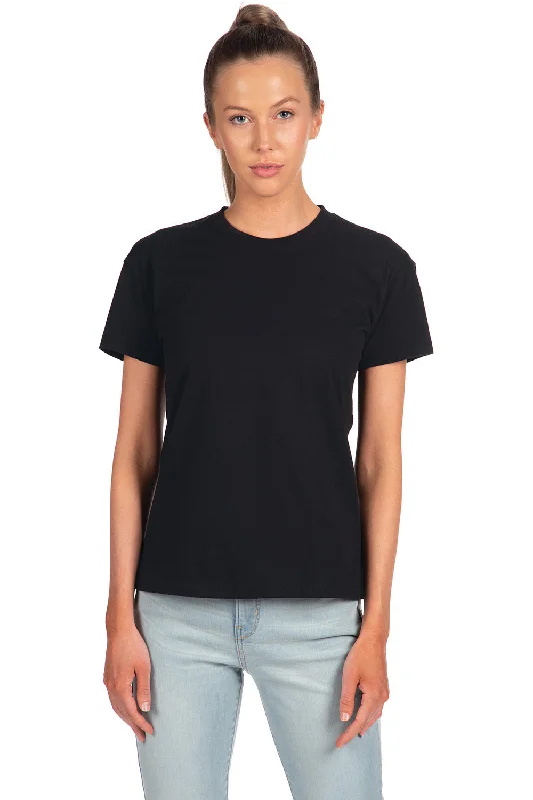 Weekend Wear Next Level Womens Relaxed Short Sleeve Crewneck T-Shirt - Black