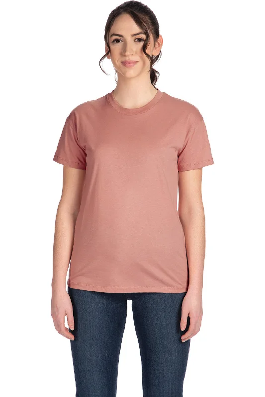 Luxe Comfort Next Level Womens Relaxed Short Sleeve Crewneck T-Shirt - Desert Pink