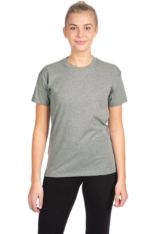 Cozy Chic Next Level Womens Relaxed Short Sleeve Crewneck T-Shirt - Heather Grey