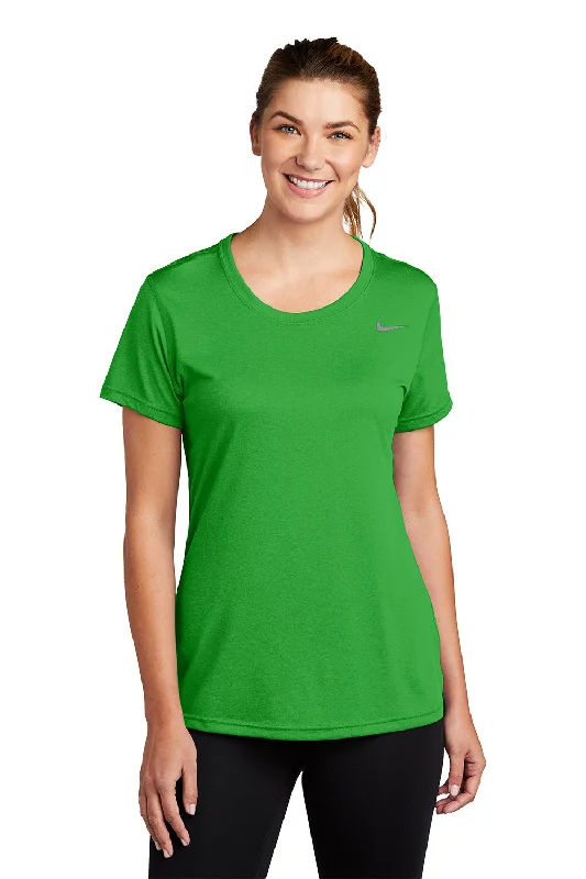 Fashion Wear Nike Womens Team rLegend Dri-Fit Moisture Wicking Short Sleeve Crewneck T-Shirt - Apple Green