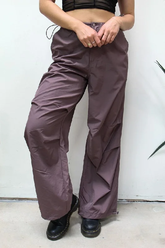 Effortless Wear Parachute Pants - Chocolate