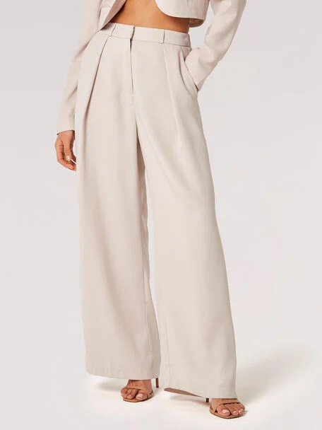 Exclusive Customization Pleat Detail Soft Tailored Pant