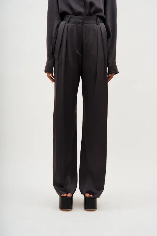 Relaxed Silk Grey Boy Pant