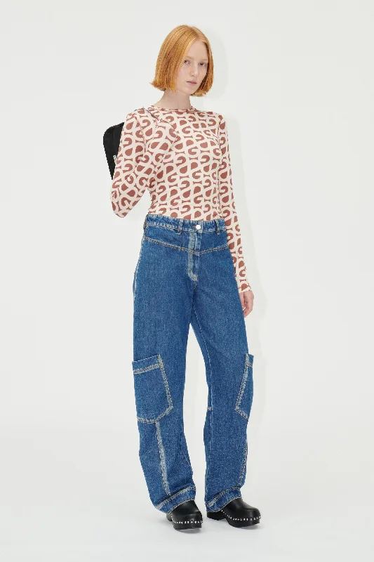 Relaxed Weekend Wear SGDion Denim Pants - Trompe L'oeil