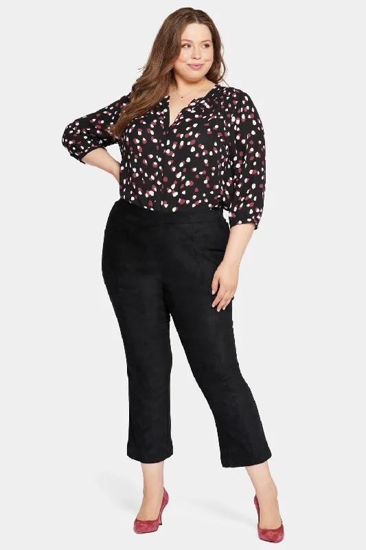Relaxed Looks Slim Bootcut Pull-On Pants In Plus Size - Black