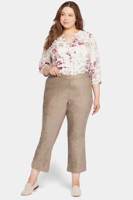 Cozy Fitting Slim Bootcut Pull-On Pants In Plus Size - Saddlewood