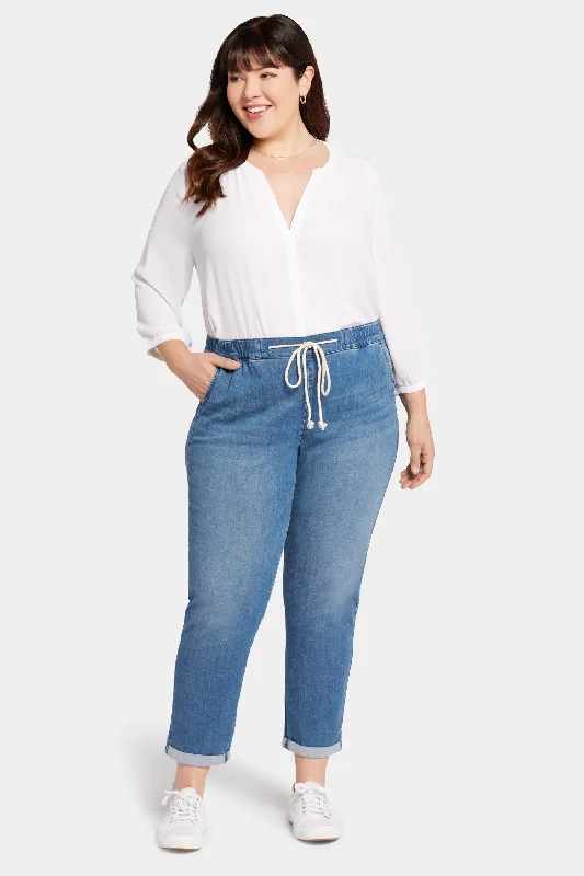 Easy Chic Slim Jogger Ankle Pants In Plus Size - Stunning