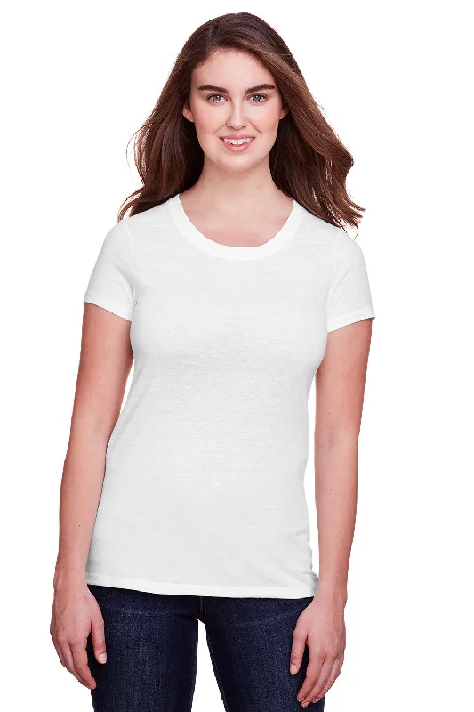 Celebrity Style Threadfast Apparel Womens Short Sleeve Crewneck T-Shirt - Solid White Celebrity Style Threadfast Apparel Womens Short Sleeve Crewneck T-Shirt - Solid White