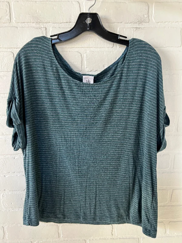 Personal Design Top Short Sleeve Basic By Cabi In Teal, Size: Xl