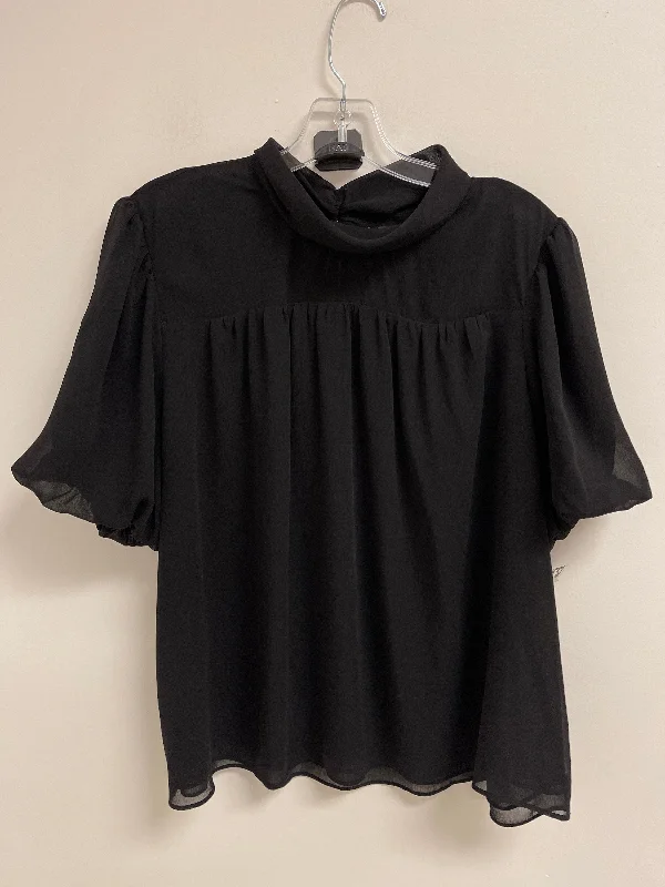 Design Perception Top Short Sleeve By Ann Taylor In Black, Size: 2x