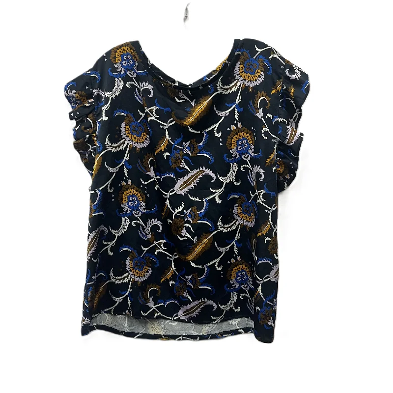 Fashionable Items Top Short Sleeve By Ann Taylor In Blue, Size: Xl