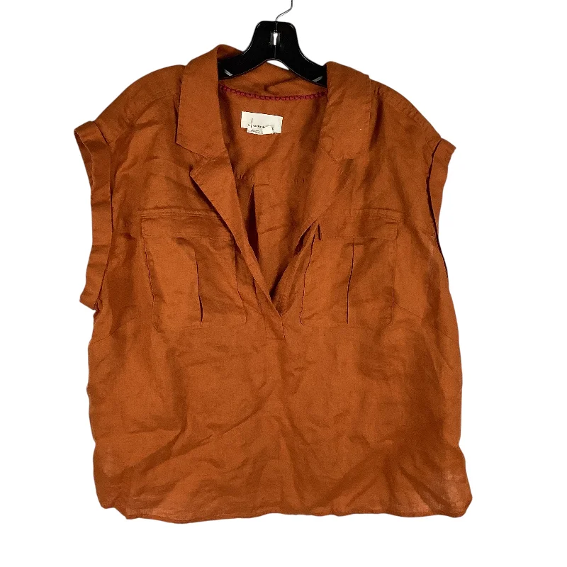 Comfy Dress Top Short Sleeve By Anthropologie In Orange, Size: 2x