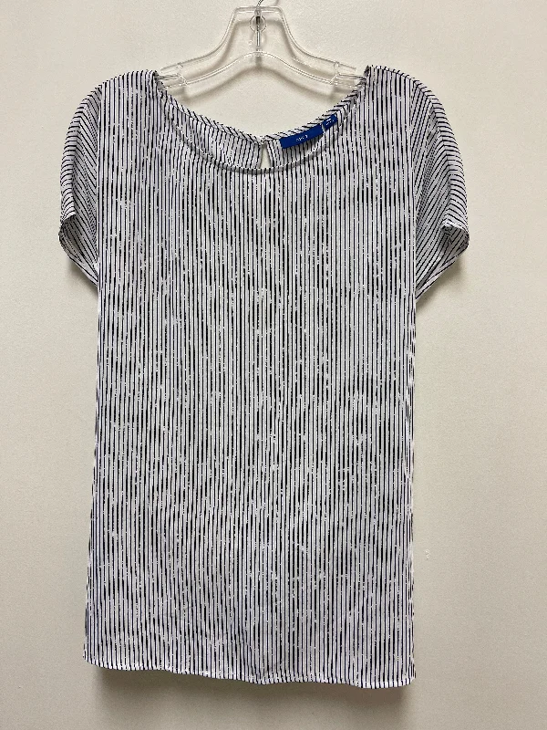 Design Must-have Top Short Sleeve By Apt 9 In Striped Pattern, Size: 2x