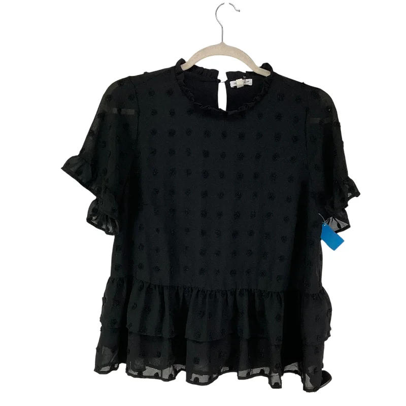 Fashion Selection Top Short Sleeve By Chicsoul In Black, Size: 1x