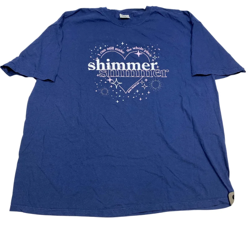 Everyday Comfort Top Short Sleeve By Comfort Colors In Blue, Size: 3x