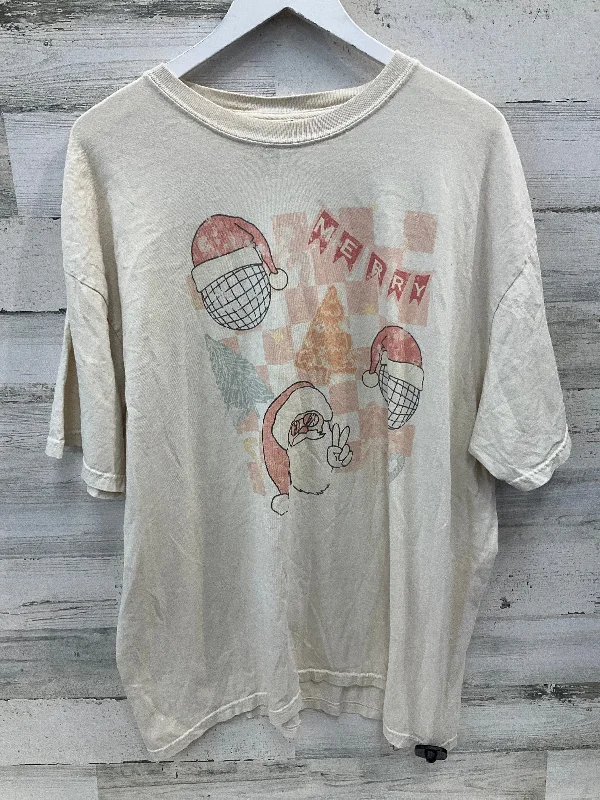 Soft Clothing Top Short Sleeve By Comfort Colors In Cream, Size: 2x