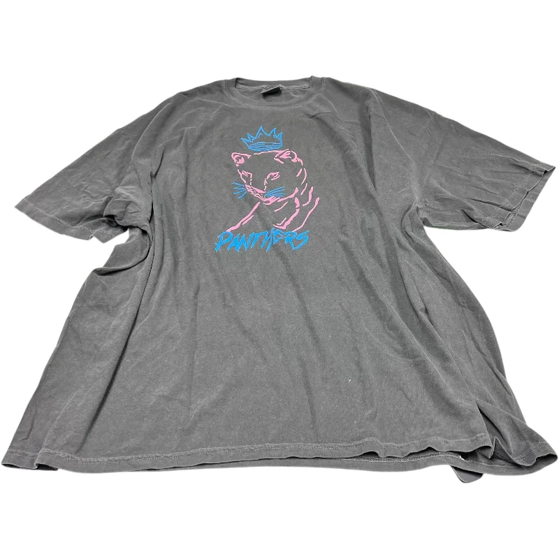 Embroidery Design Top Short Sleeve By Comfort Colors In Grey, Size: 4x