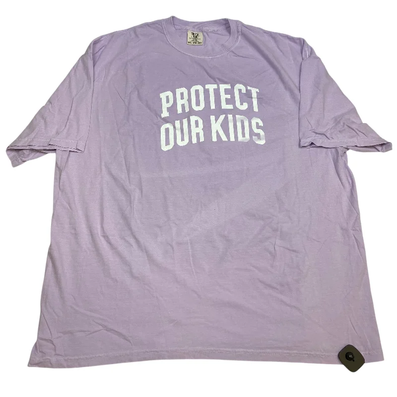 Relaxed Fit Top Short Sleeve By Comfort Colors In Purple, Size: 3x