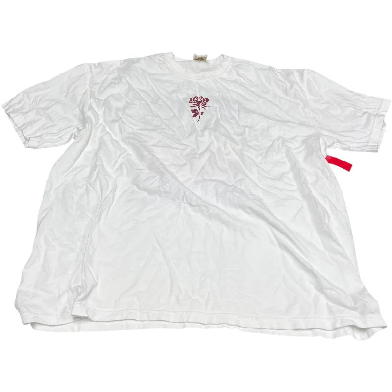 Exquisite Craftsmanship Top Short Sleeve By Comfort Colors In White, Size: 2x